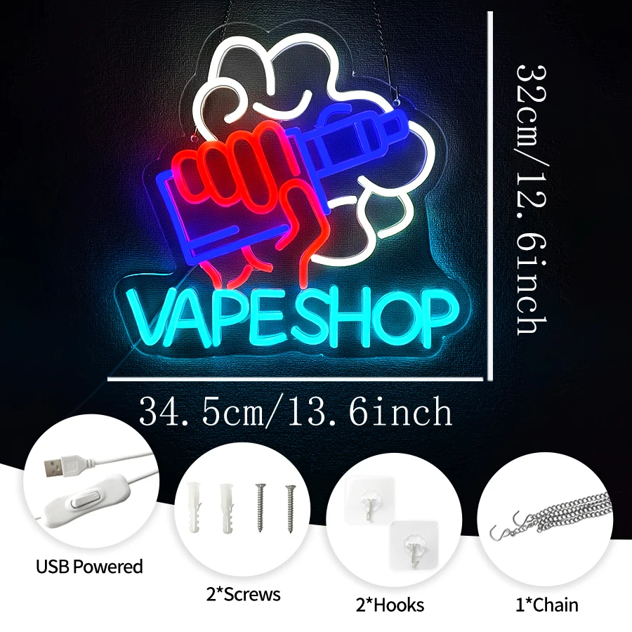LED Neon Lights Business Windo - Vaping Store 리뷰 및 가격
