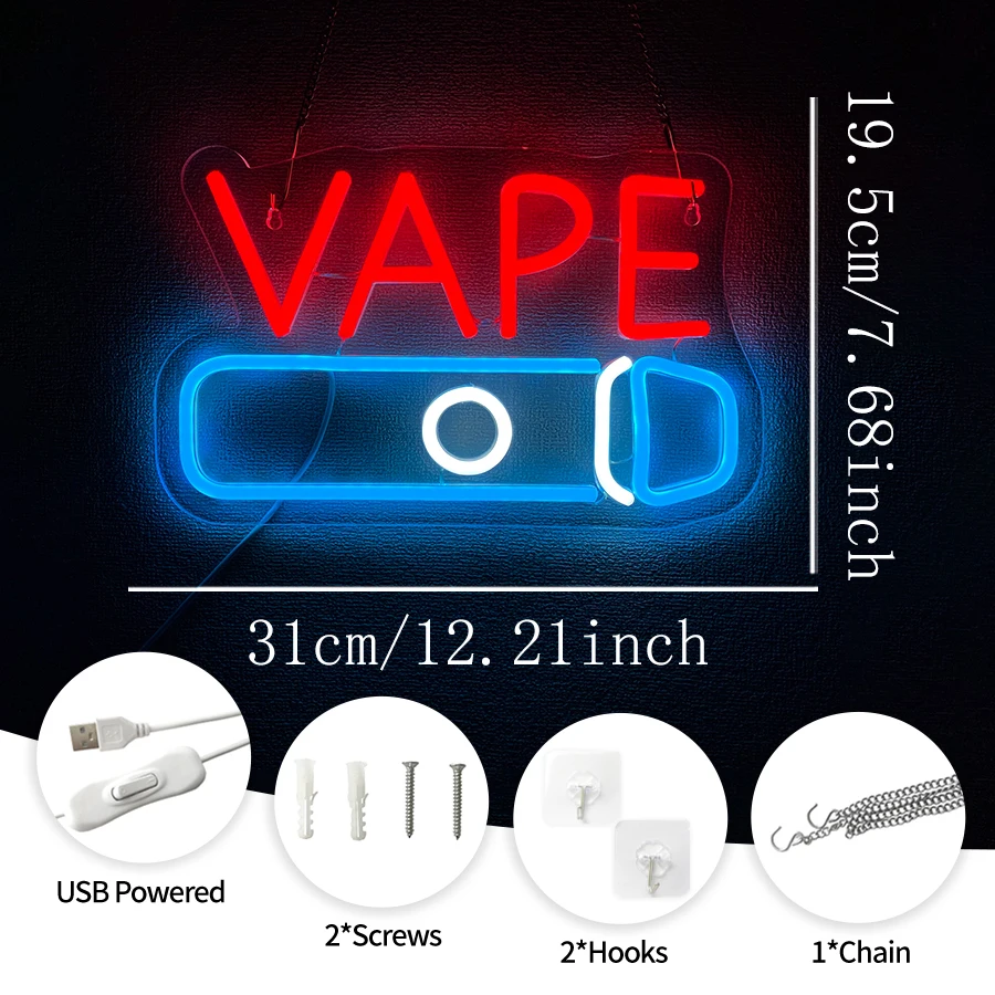 LED Neon Lights Business Windo - Vaping Store 리뷰 및 가격