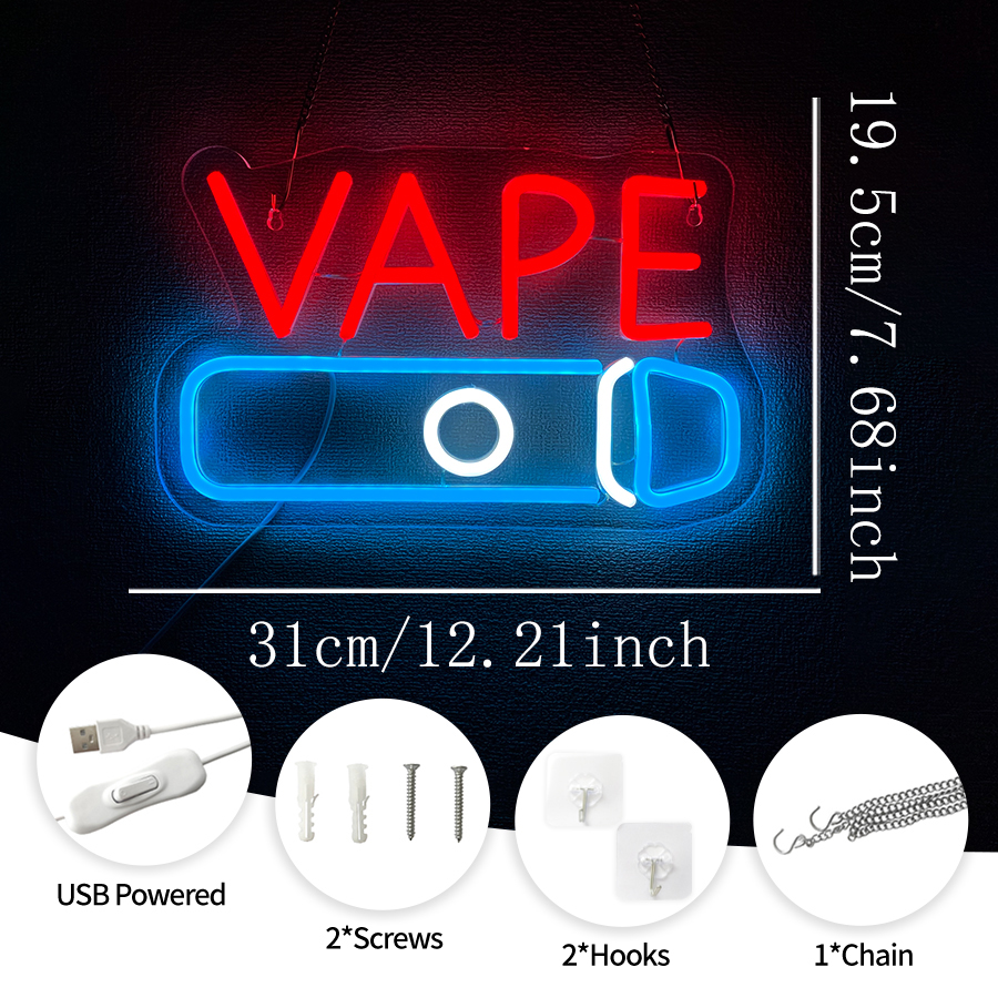 VAPE Shop Neon Sign for Smoke  - Vaping Store 리뷰 및 가격