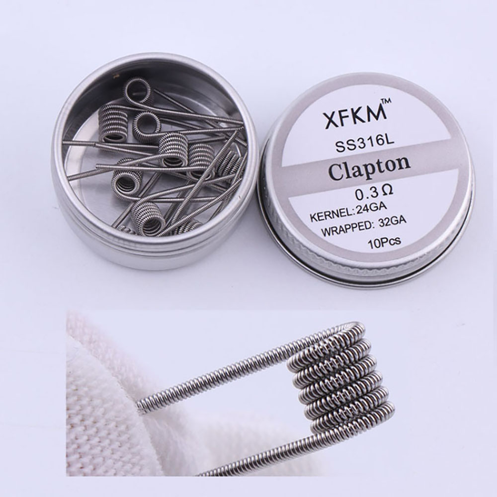 SS316L 10Pcs/Box Prebuilt Coil - Clapton Wire Pre Built 리뷰 및 가격