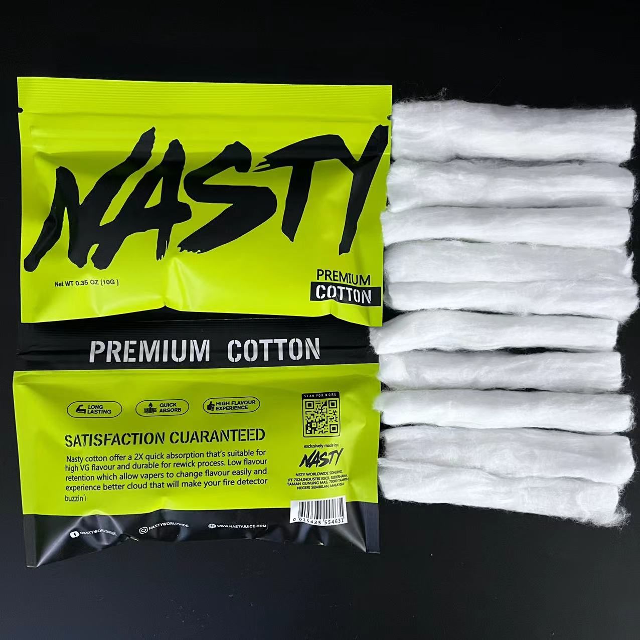 10/5 x Bag NASTY Cotton Long F - Cotton Wick Organic 리뷰 및 가격