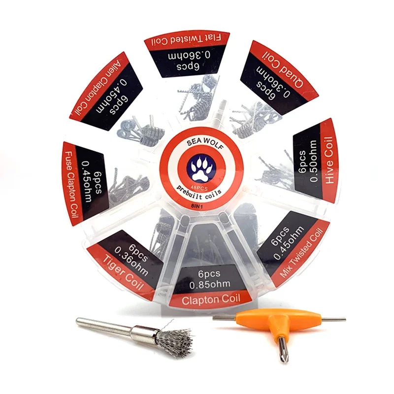 Seawolf Prebuilt Coil 8 Styles - Clapton Wire Pre Built 리뷰 및 가격
