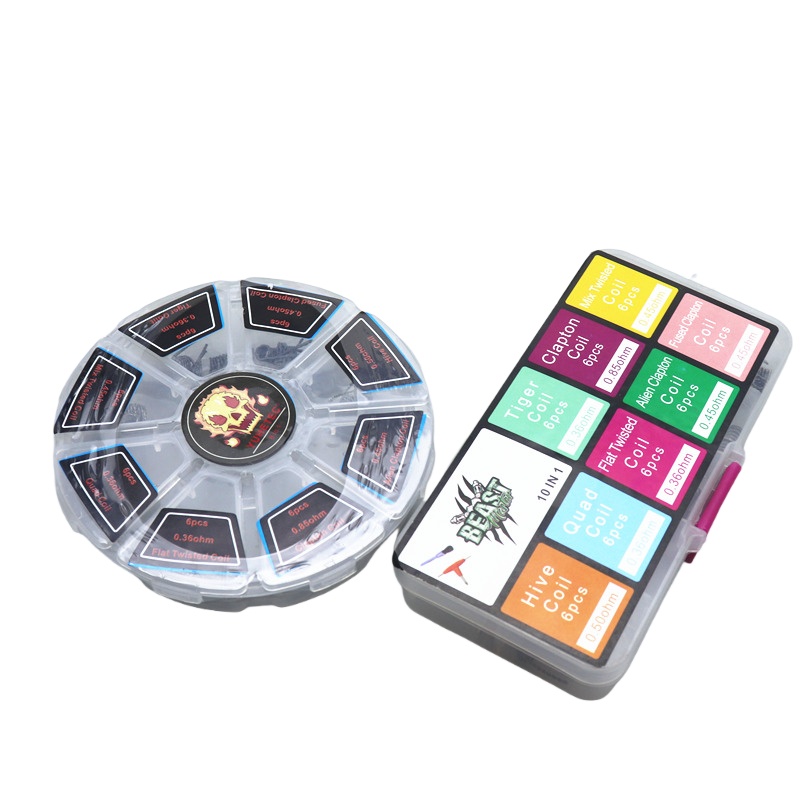 48Pcs/Set Pre Built Coils RTA  - Clapton Wire Pre Built 리뷰 및 가격