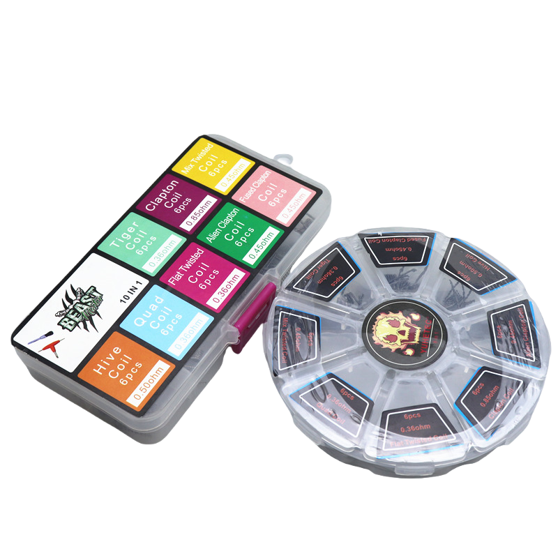 48Pcs/Set Pre Built Coils RTA  - Clapton Wire Pre Built 리뷰 및 가격