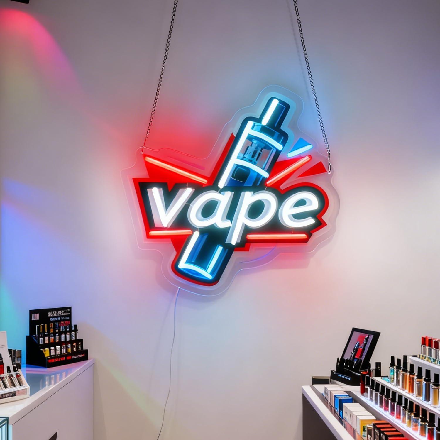 Vape Neon Sign USB Dimmable LE - Vaping Store 리뷰 및 가격