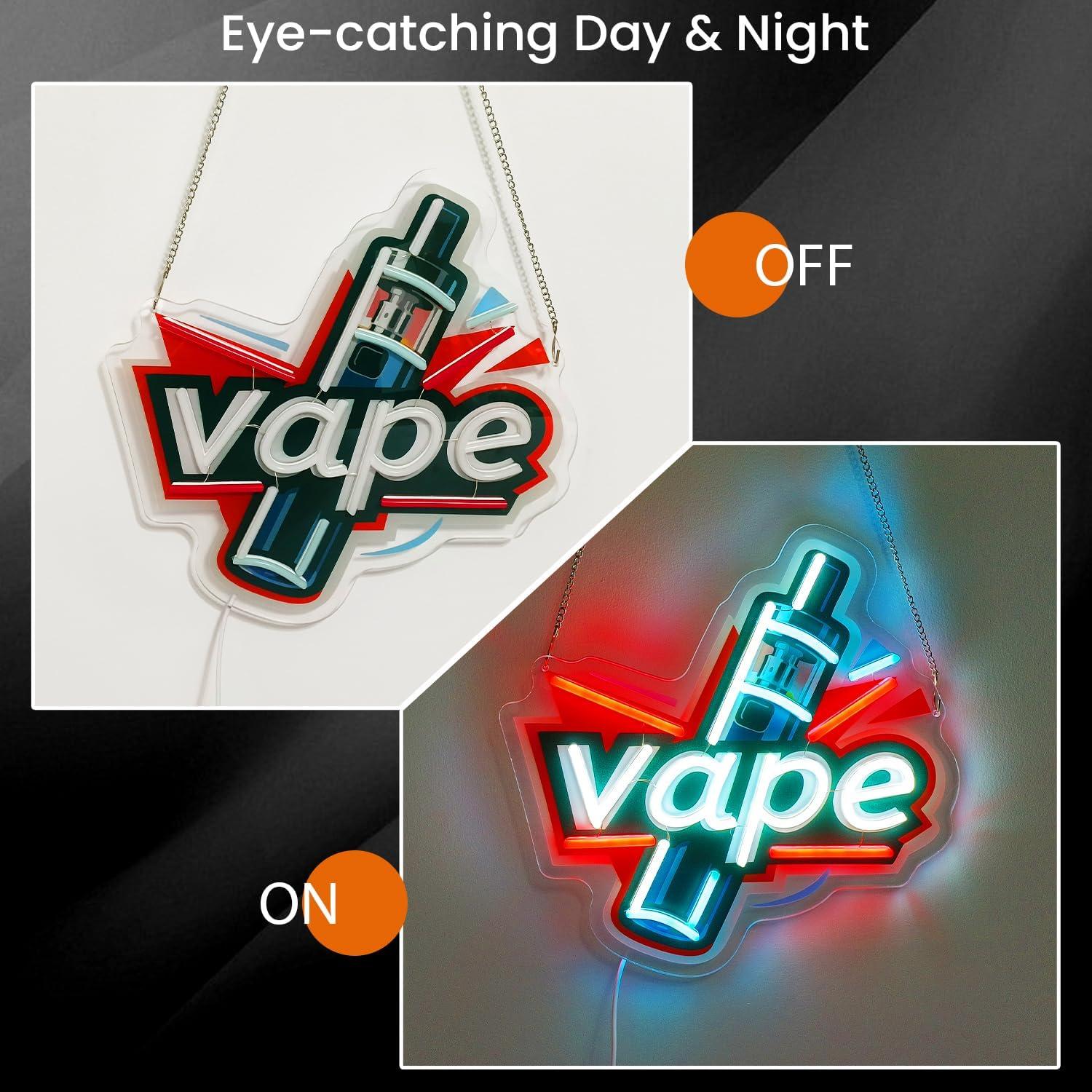 Vape Neon Sign USB Dimmable LE - Vaping Store 리뷰 및 가격