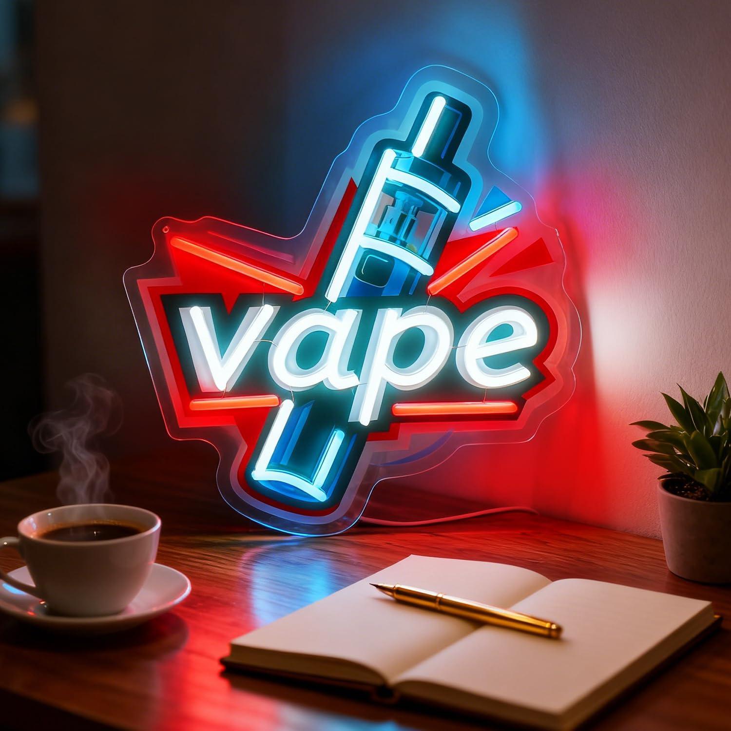 Vape Neon Sign USB Dimmable LE - Vaping Store 리뷰 및 가격