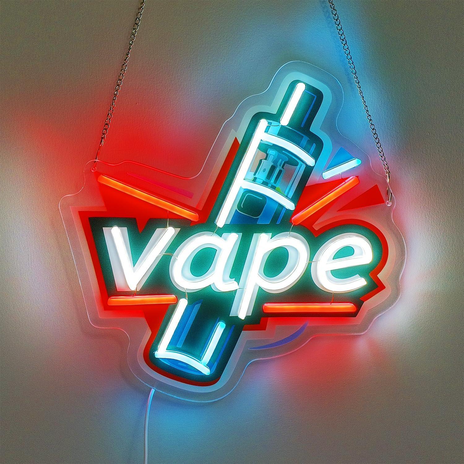 Vape Neon Sign USB Dimmable LE - Vaping Store 리뷰 및 가격