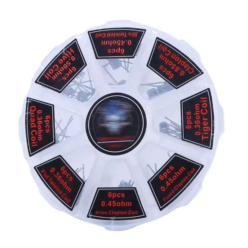 48Pcs/Set Pre Built Coils RTA  - Clapton Wire Pre Built 리뷰 및 가격
