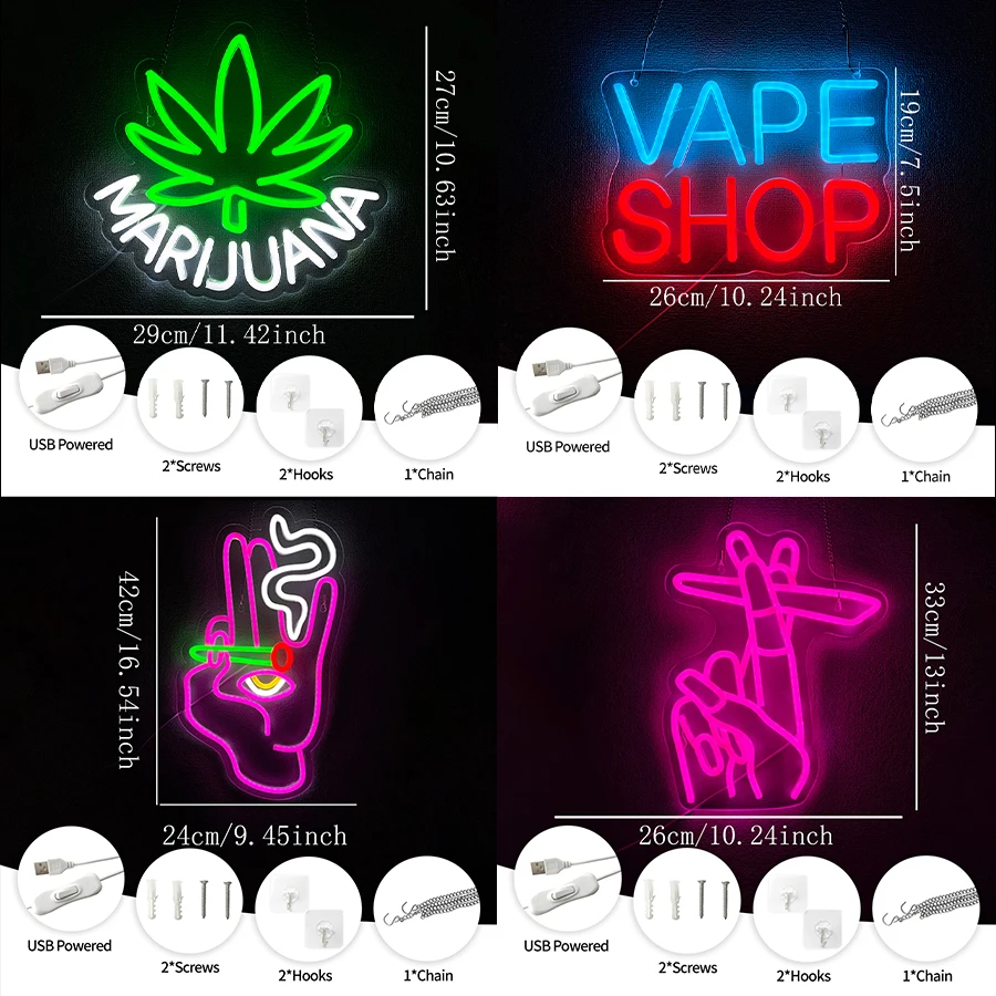 Vape Shop Neon Sign For Wall D - Vaping Store 리뷰 및 가격