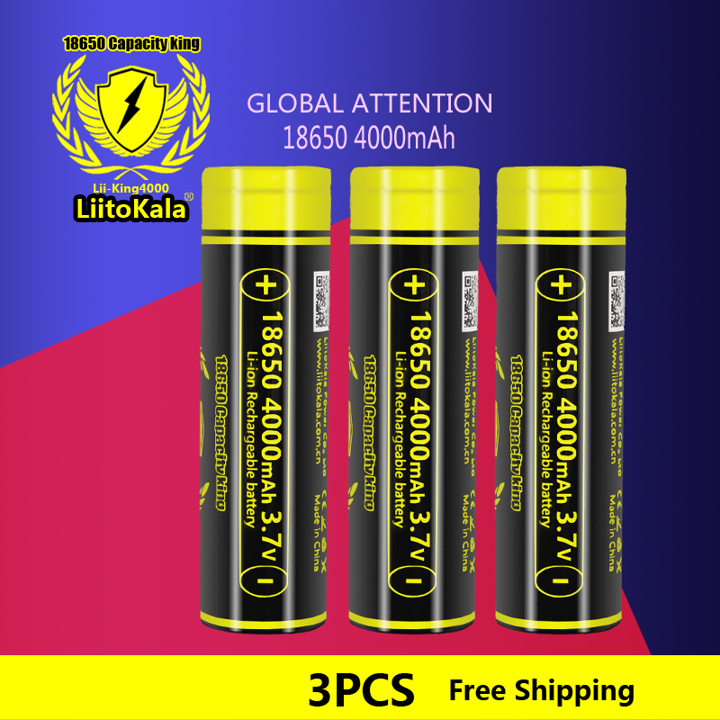 3pcs LiitoKala King4000 Highes - Vape Battery 18650 리뷰 및 가격
