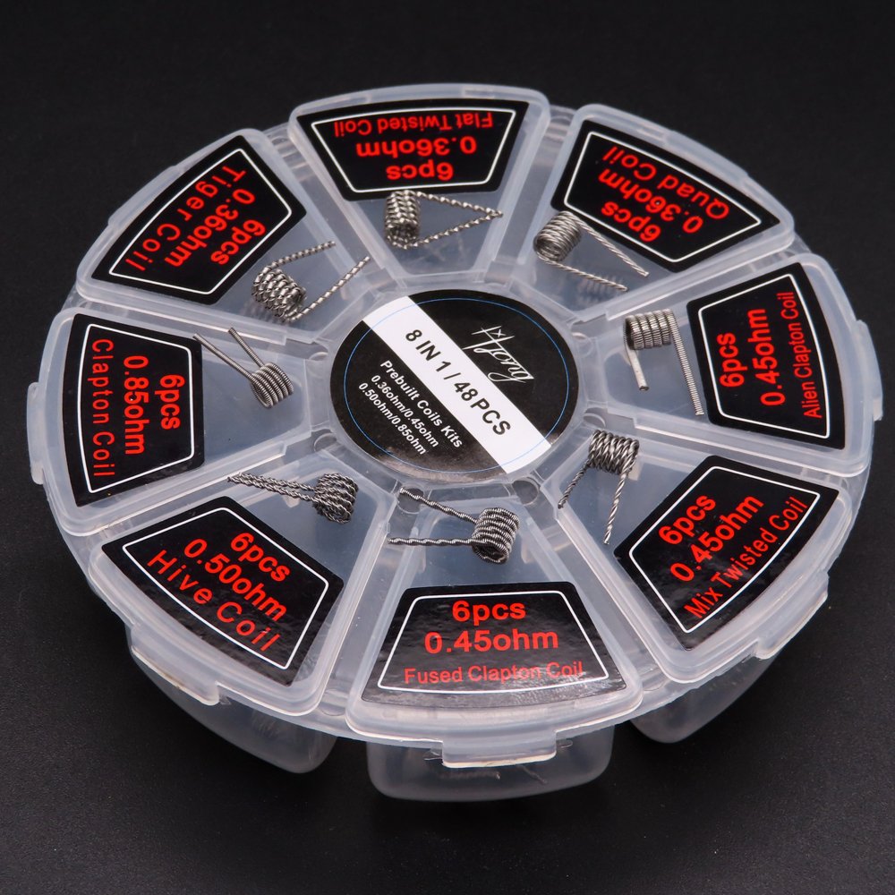 48pcs/set Premade Coils RTA RD - Clapton Wire Pre Built 리뷰 및 가격