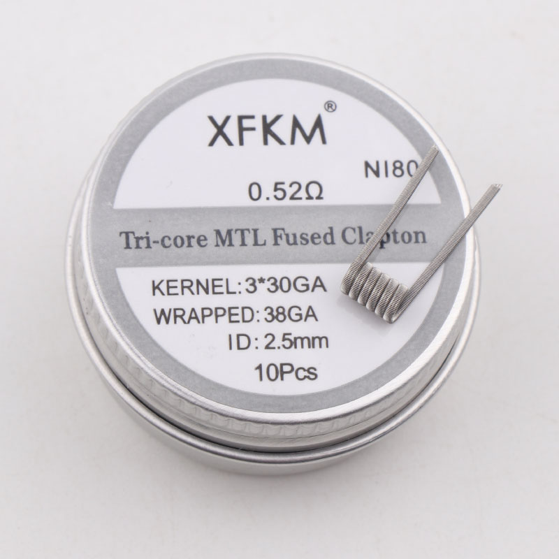 NEW XFKM 10PCS/box NI80/A1/SS3 - Clapton Wire Pre Built 리뷰 및 가격