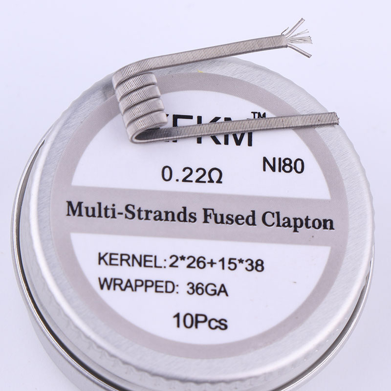 NEW XFKM 10pcs/box NI80 High D - Clapton Wire Pre Built 리뷰 및 가격