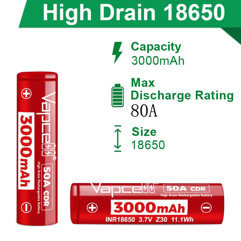 High Drain INR18650 Battery Va - Vape Battery 18650 리뷰 및 가격