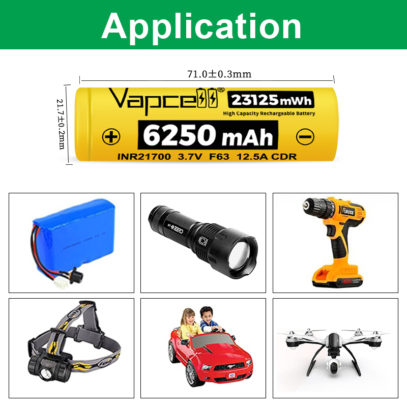 New Vapcell F63 21700 Battery  - Vape Battery 18650 리뷰 및 가격